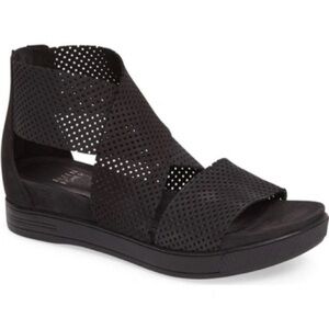 Eileen Fisher Perforated cross strap sandal